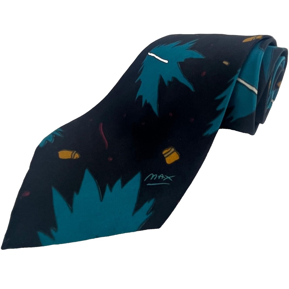 NEOMAX 100% Silk Tie Made in Italy Inspired by Peter Max 1990‎ Abstract 3.5"